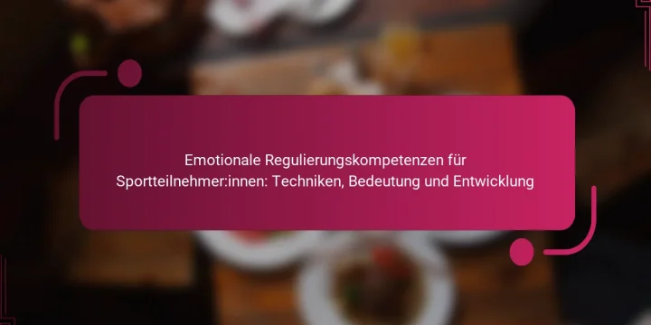 Emotionale Regulierungskompetenzen für Sportteilnehmer:innen: Techniken, Bedeutung und Entwicklung