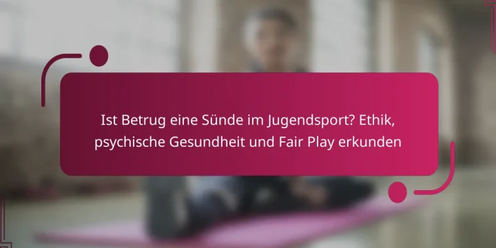 Ist Betrug eine Sünde im Jugendsport? Ethik, psychische Gesundheit und Fair Play erkunden