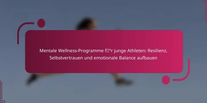 Mentale Wellness-Programme für junge Athleten: Resilienz, Selbstvertrauen und emotionale Balance aufbauen