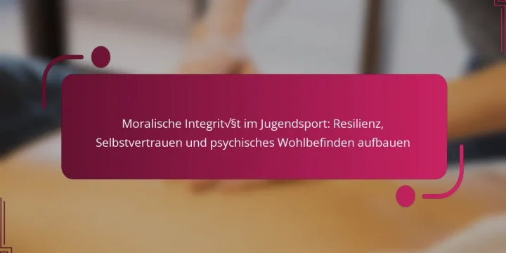 Moralische Integrität im Jugendsport: Resilienz, Selbstvertrauen und psychisches Wohlbefinden aufbauen