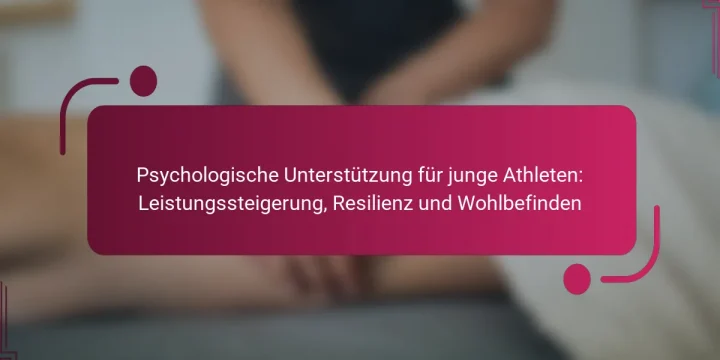 Psychologische Unterstützung für junge Athleten: Leistungssteigerung, Resilienz und Wohlbefinden