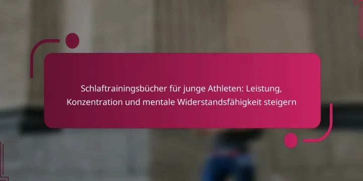 Schlaftrainingsbücher für junge Athleten: Leistung, Konzentration und mentale Widerstandsfähigkeit steigern