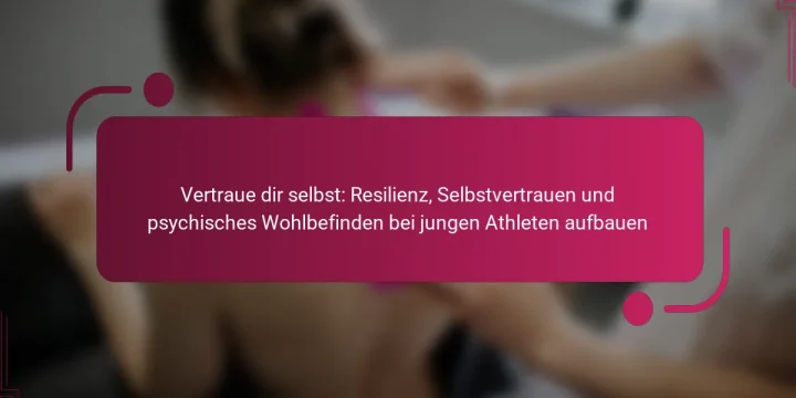 Vertraue dir selbst: Resilienz, Selbstvertrauen und psychisches Wohlbefinden bei jungen Athleten aufbauen