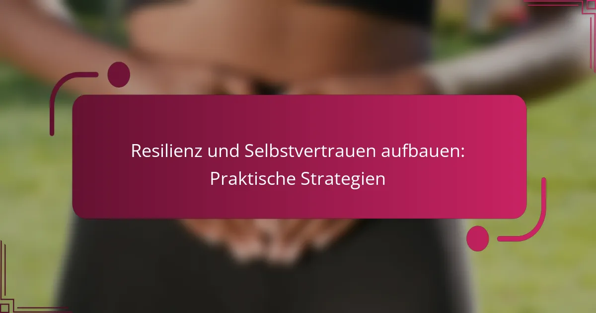 Resilienz und Selbstvertrauen aufbauen: Praktische Strategien
